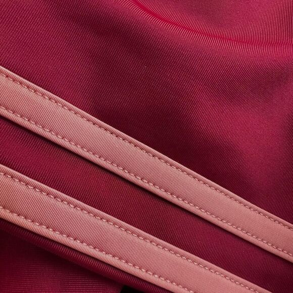 Nike burgundy pants with pink side stripe - Picture 7 of 8
